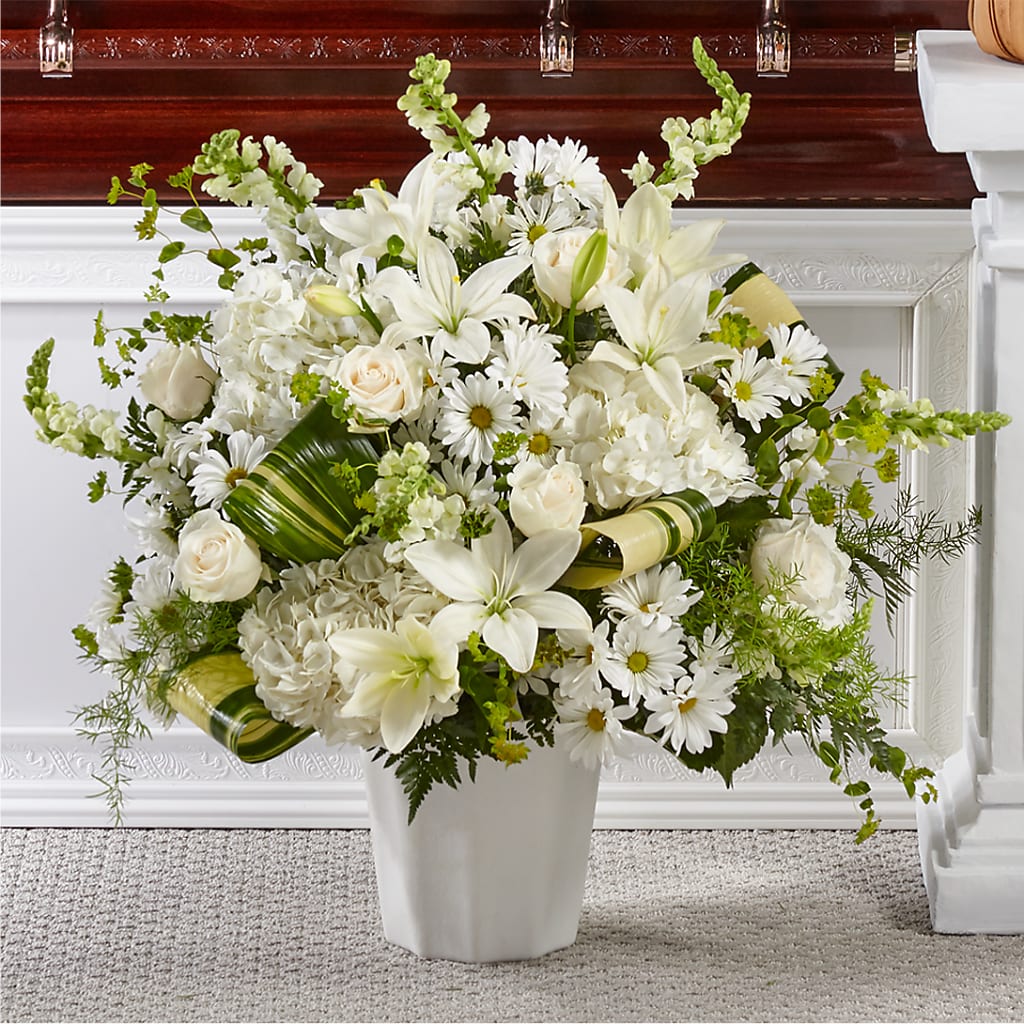 Thoughts of Tranquility Floor Basket – Alex Floral, Stockton CA