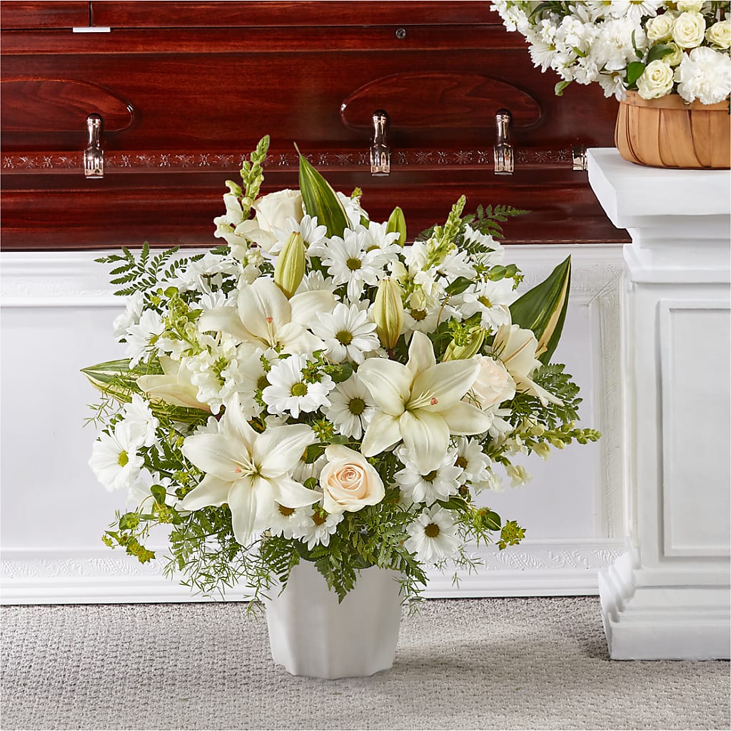 Thoughts of Tranquility Floor Basket – Alex Floral, Stockton CA