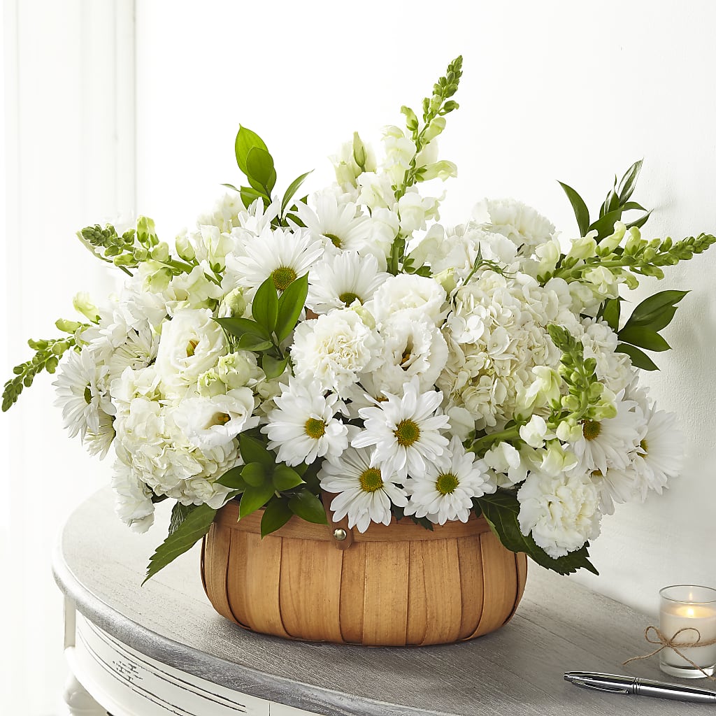 Pure Ivory Basket – Alex Floral, Stockton CA