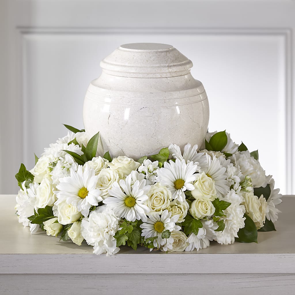 Ivory Gardens Cremation Adornment – Alex Floral, Stockton CA