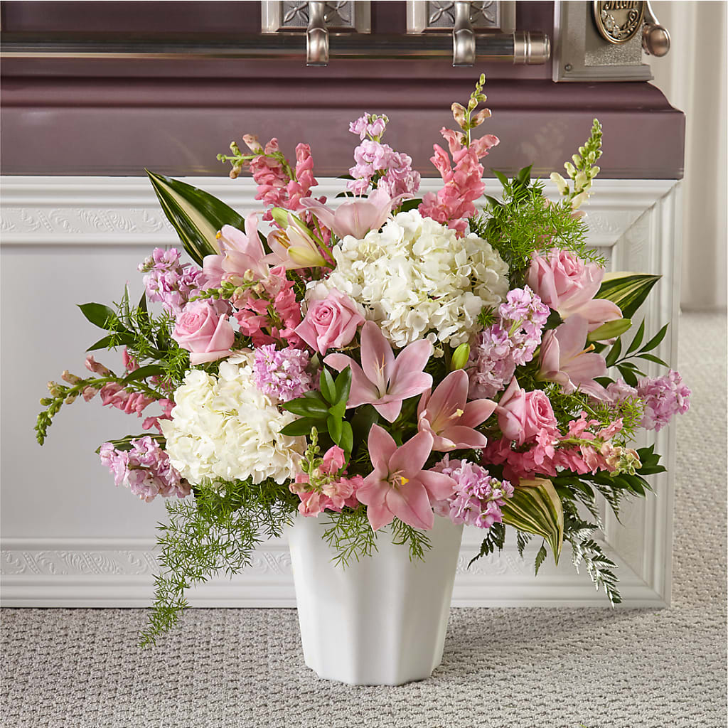 Simply Serene Floor Basket – Alex Floral, Stockton CA