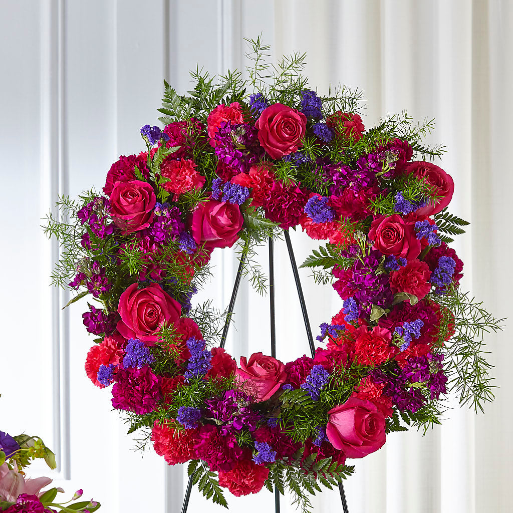 Calming Colors Wreath – Alex Floral, Stockton CA