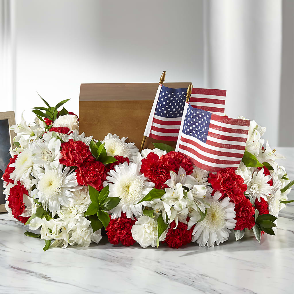 Spirit of Patriotism Cremation Adornment – Alex Floral, Stockton CA