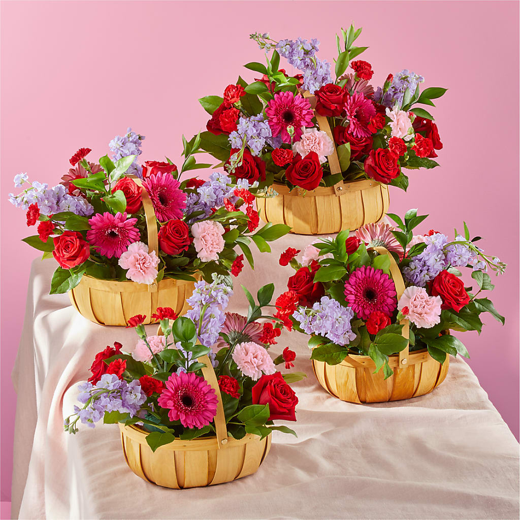 Pink Picnic Basket – Alex Floral, Stockton CA