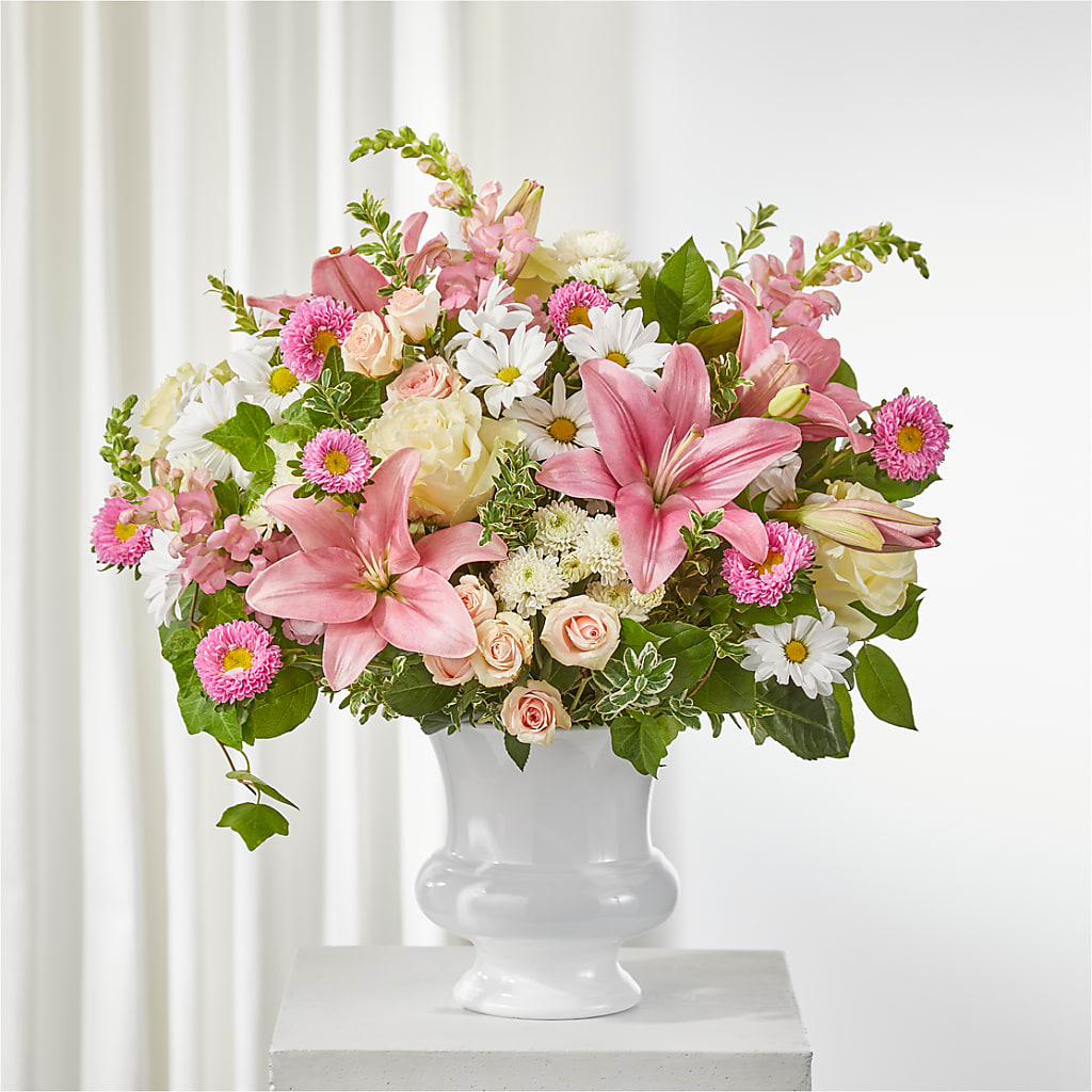 Empathetic Blooms Urn Arrangement – Alex Floral, Stockton CA