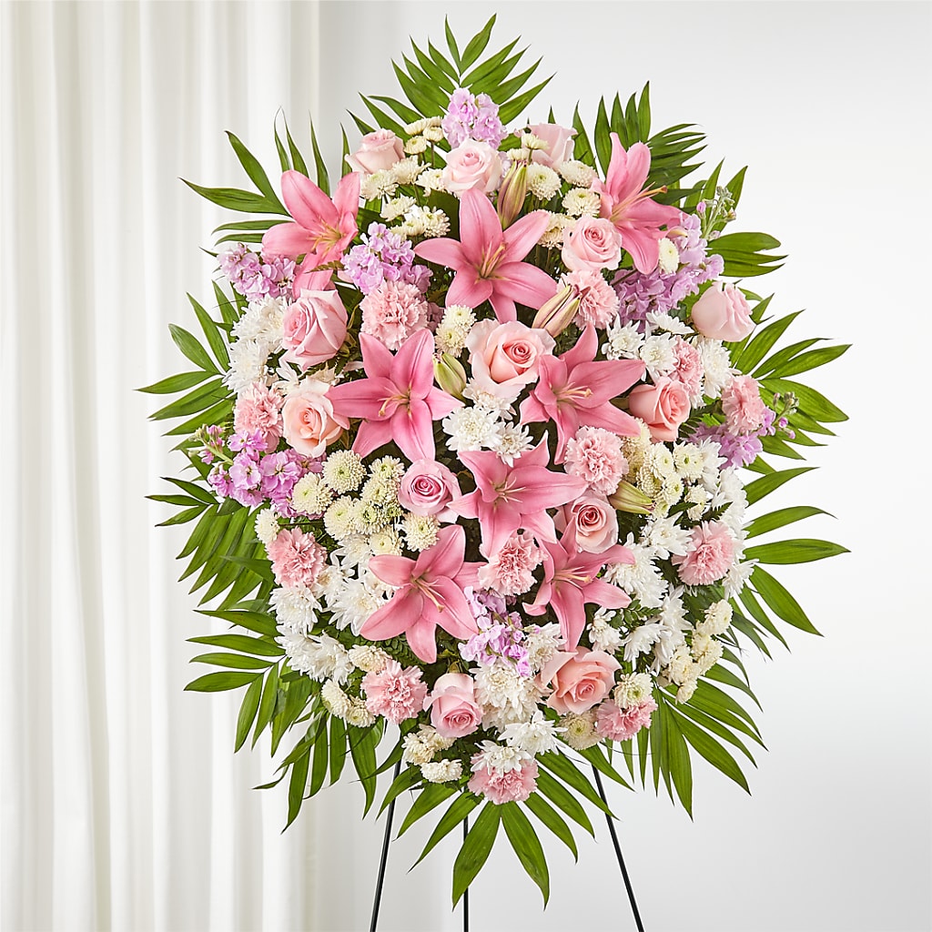Offering Solace Standing Spray – Alex Floral, Stockton CA