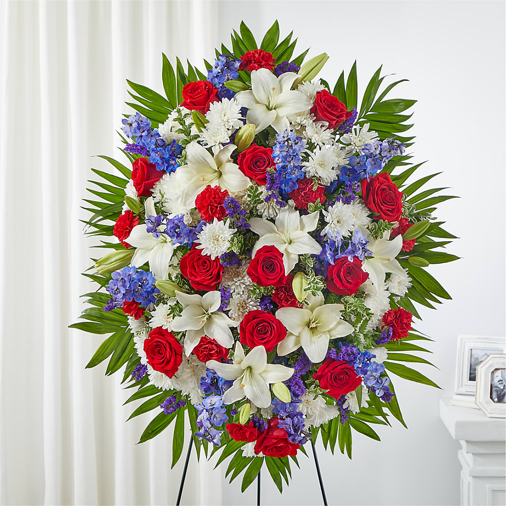 Cherished Service Standing Spray – Alex Floral, Stockton CA