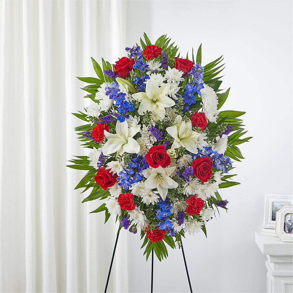 Cherished Service Standing Spray – Alex Floral, Stockton CA