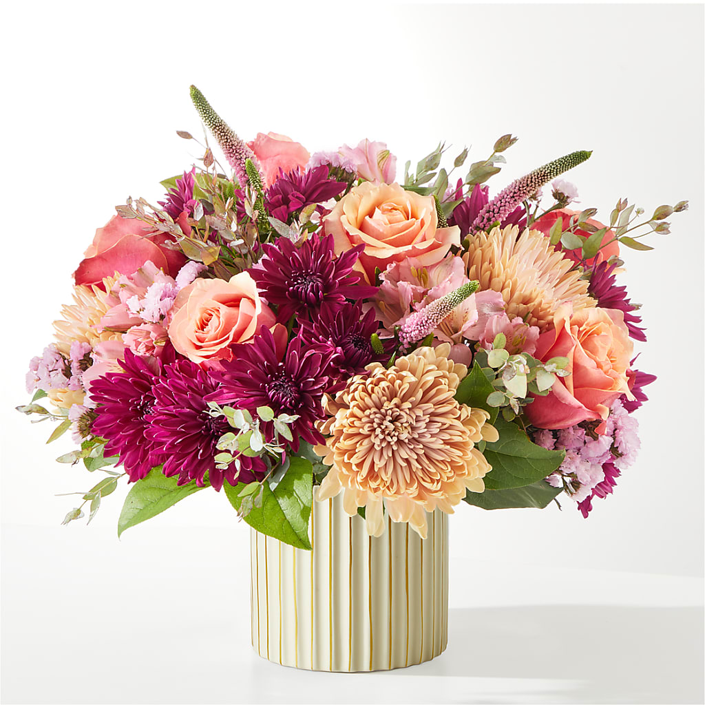 Berry Cobbler Bouquet with Ivory Vase – Alex Floral, Stockton CA