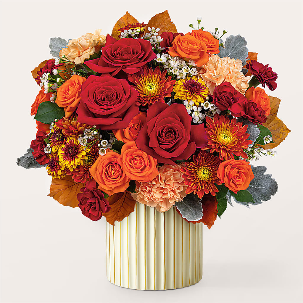 Merlot Bouquet with Ivory Vase – Alex Floral, Stockton CA
