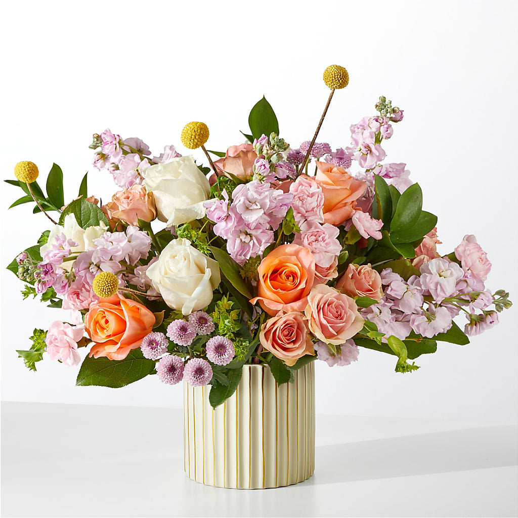 French Market Bouquet with Ivory Vase – Alex Floral, Stockton CA
