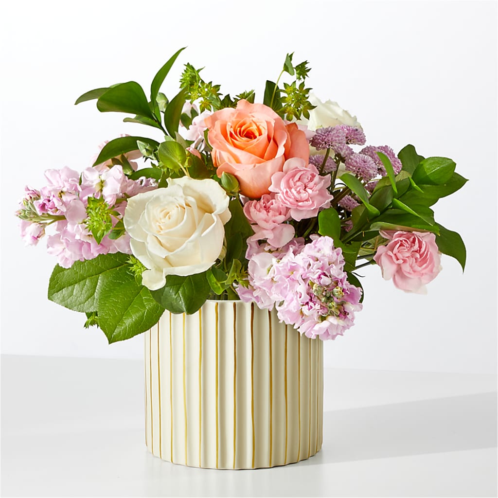 French Market Bouquet with Ivory Vase – Alex Floral, Stockton CA