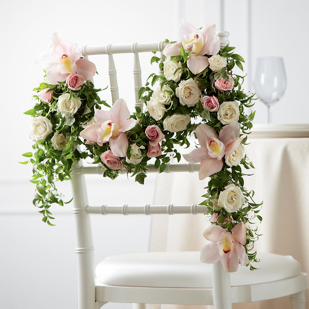 Orchid Rose Chair Décor – Alex Floral, Stockton CA