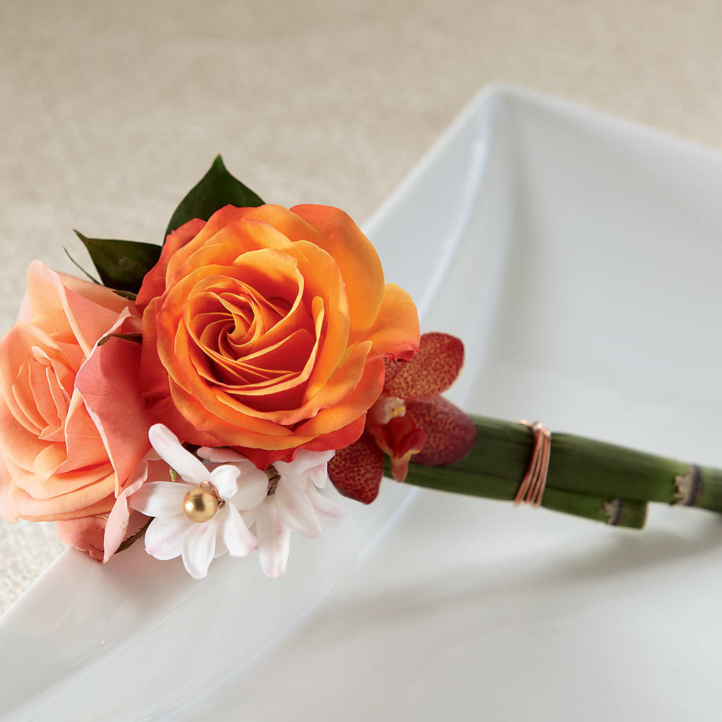 Sunset Dream Boutonniere – Alex Floral, Stockton CA