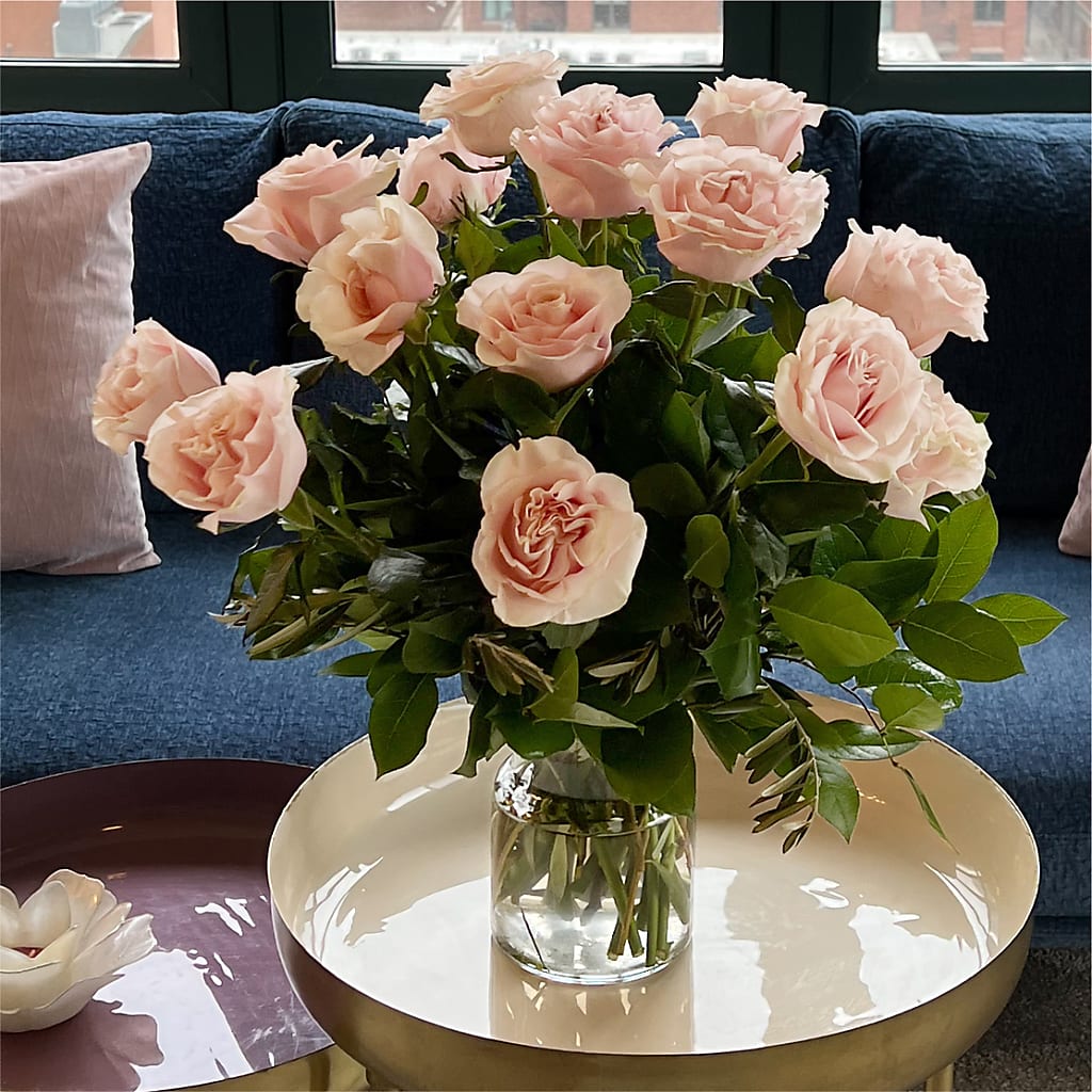 Long Stem Pink Rose Bouquet –  Alex Floral, Stockton CA