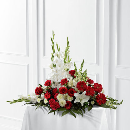 Crimson & White Arrangement –  Alex Floral, Stockton CA