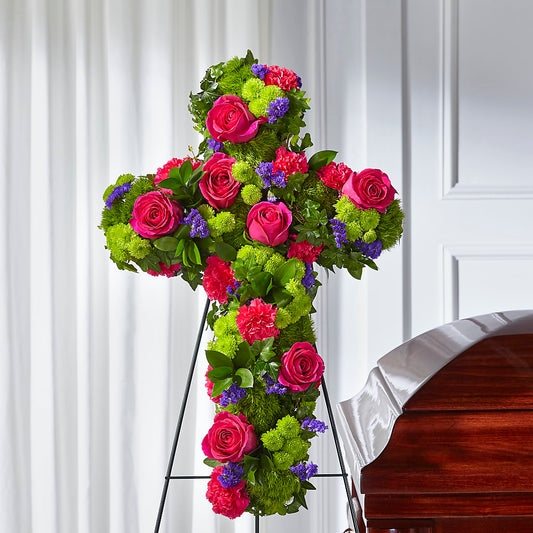 Tribute Rose Floral Cross –  Alex Floral, Stockton CA