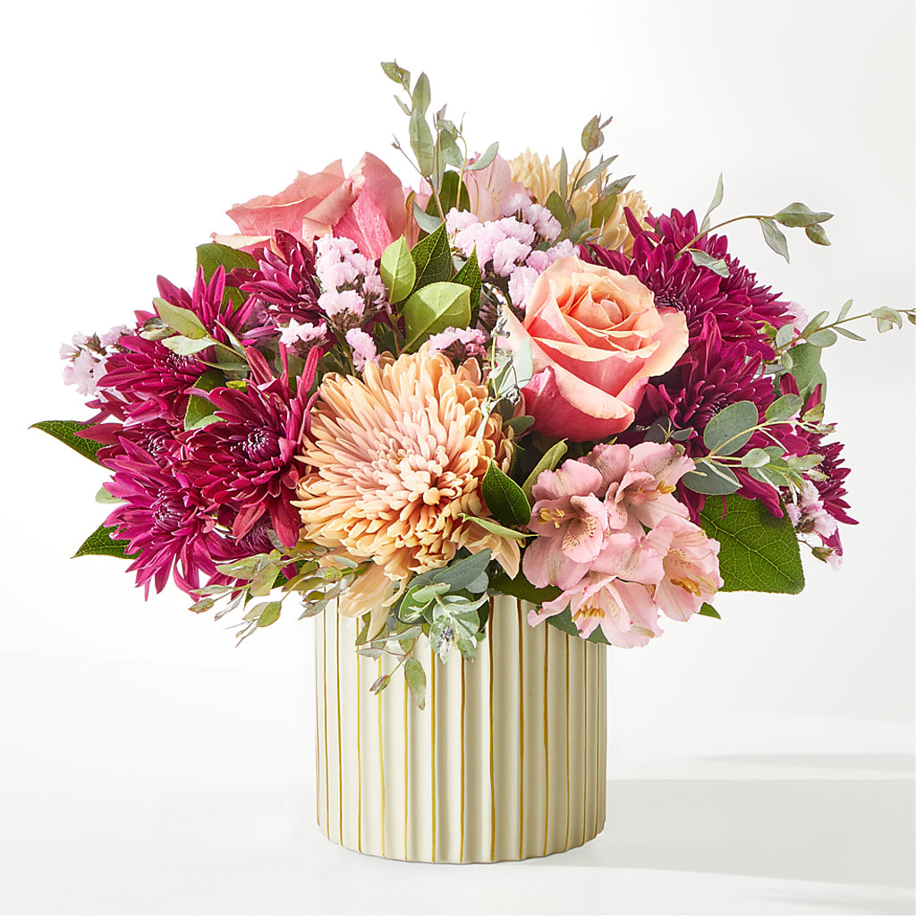 Berry Cobbler Bouquet with Ivory Vase –  Alex Floral, Stockton CA