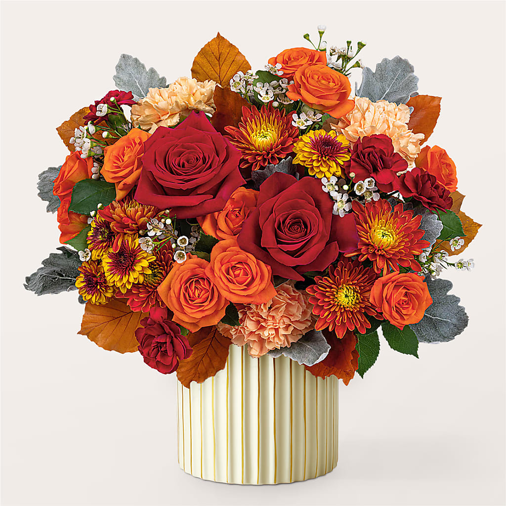 Merlot Bouquet with Ivory Vase –  Alex Floral, Stockton CA