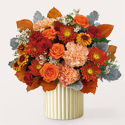 Merlot Bouquet with Ivory Vase –  Alex Floral, Stockton CA