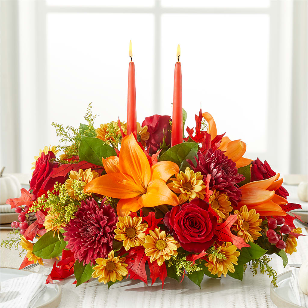 Autumn's Embrace Centerpiece –  Alex Floral, Stockton CA