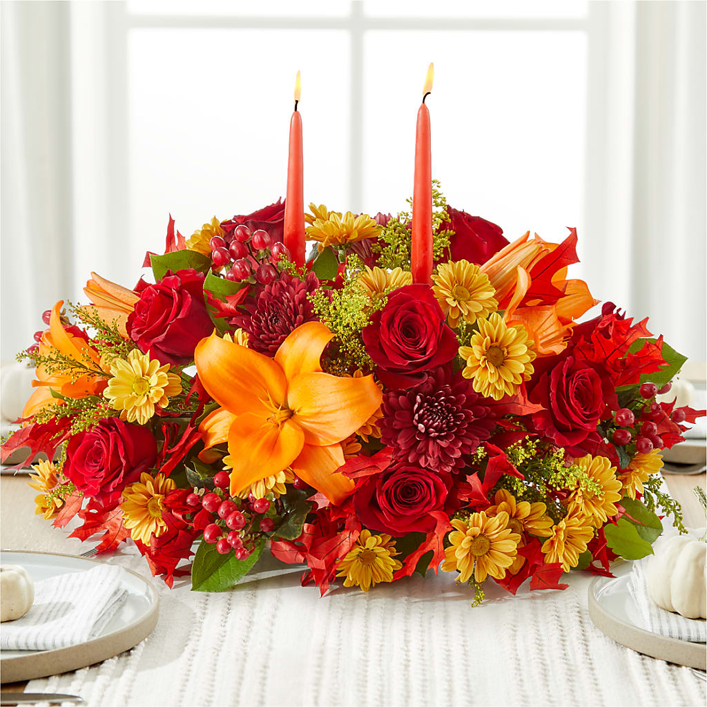 Autumn's Embrace Centerpiece –  Alex Floral, Stockton CA