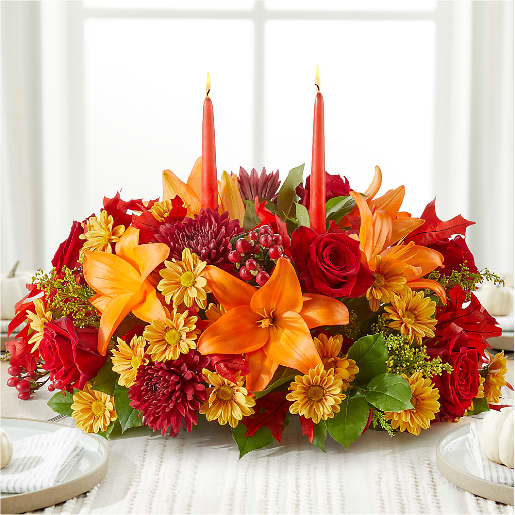 Autumn's Embrace Centerpiece –  Alex Floral, Stockton CA