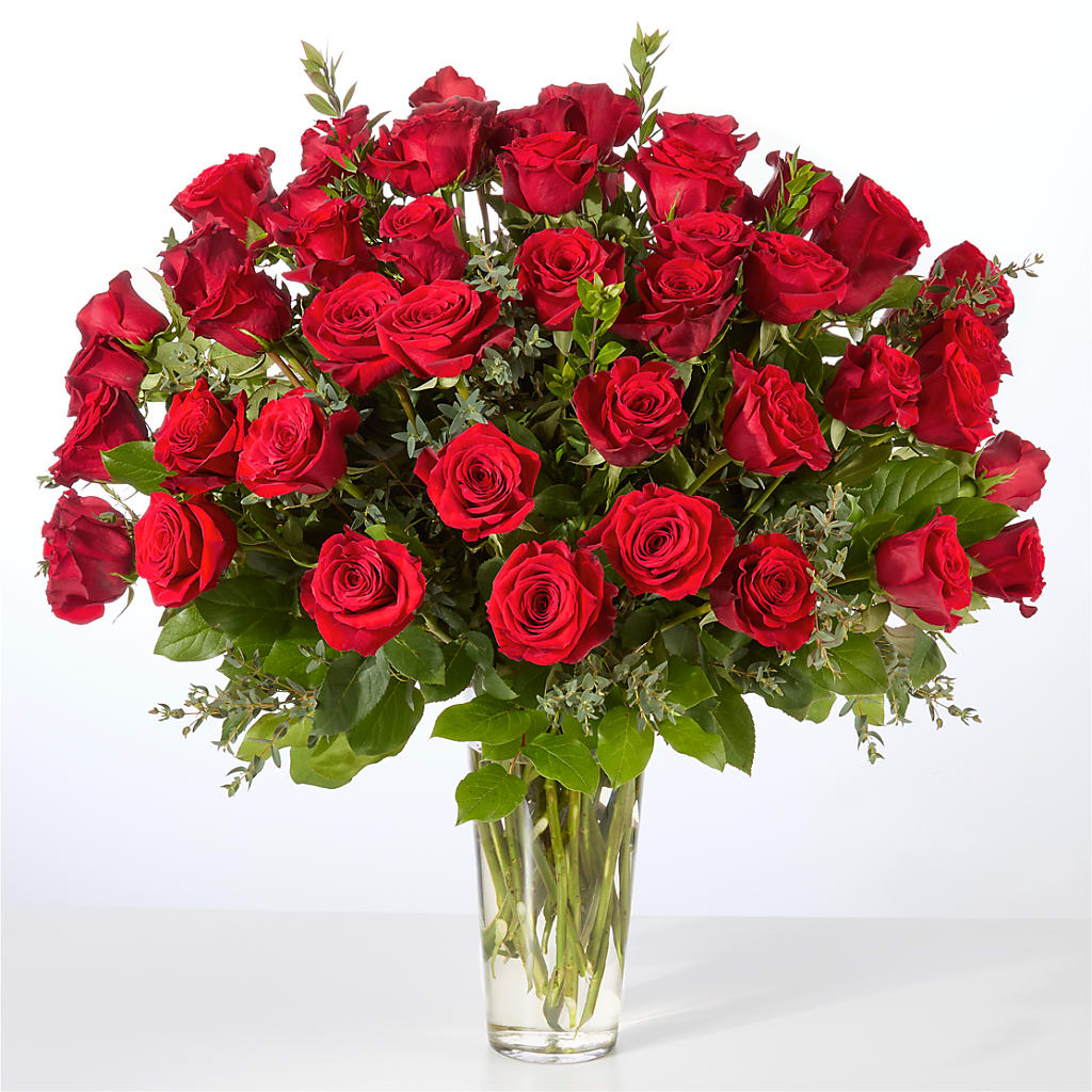 Forever Yours Fifty Stem Red Rose Bouquet –  Alex Floral, Stockton CA