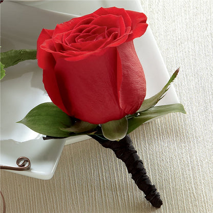 Red Rose Boutonniere –  Alex Floral, Stockton CA
